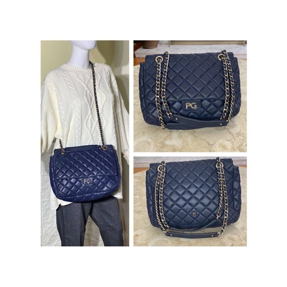 Purificación García Quilted Lambskin Leather Chain Strap Shoulder Bag